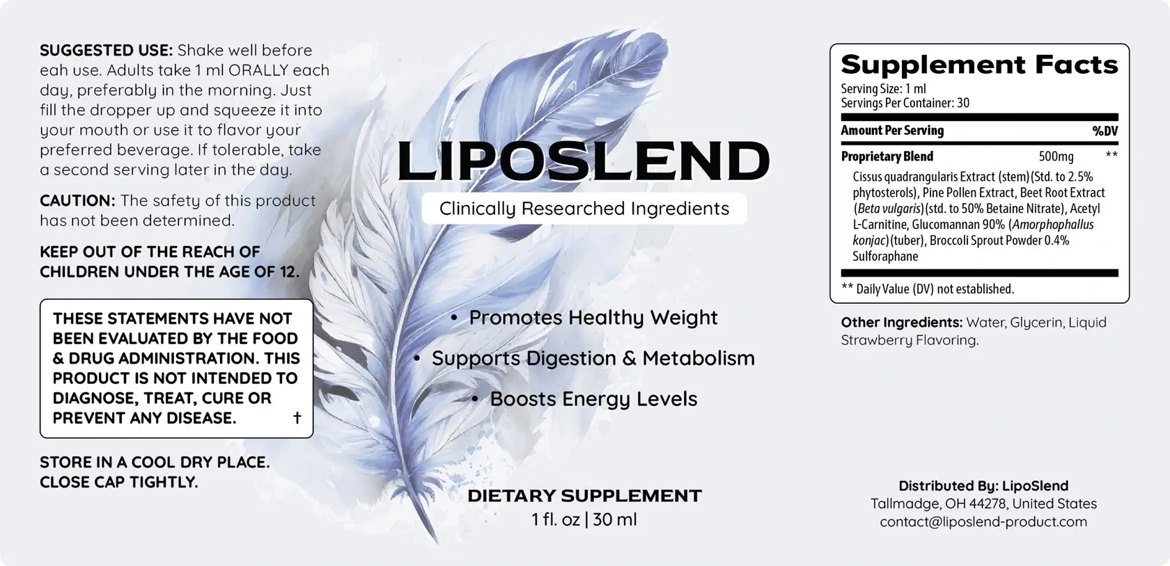 liposlend ingredients